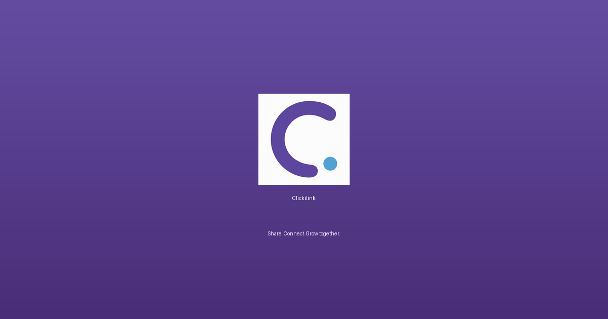 ClickiLink public site card — community and identity, live at clickilink.com